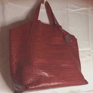 Furla Red Leather Bag mid size